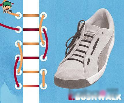 字体鞋带系法_正确系鞋带的方法_最简单的