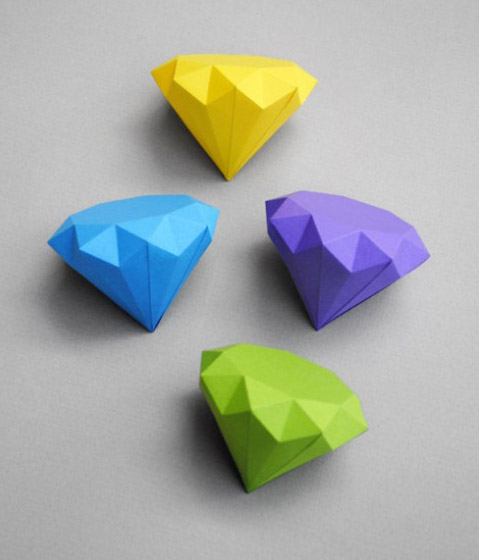 精美的钻石折纸DIY图解立体钻戒的折法-封存日