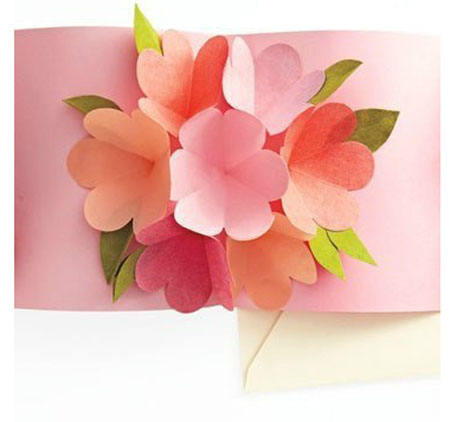 贺卡制作方法 教你DIY一款清新立体花朵贺卡做
