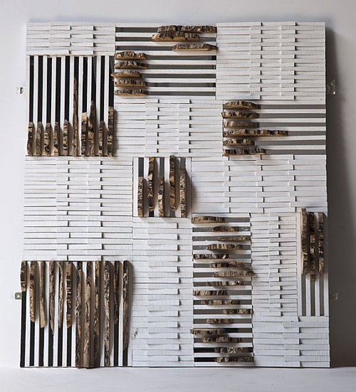 拼贴艺术 英国伦敦艺术家Lee Borthwick.木棍拼贴画欣赏