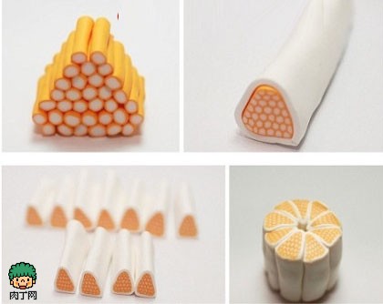 教你如何制作各色水果橙子软陶耳饰的方法图解