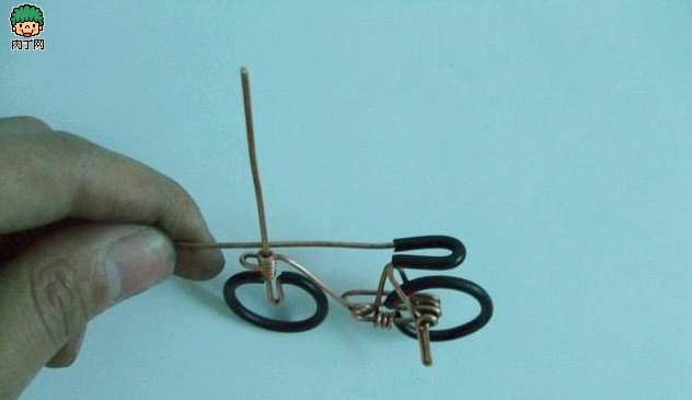 铜线DIY手工制作自行车小摆件