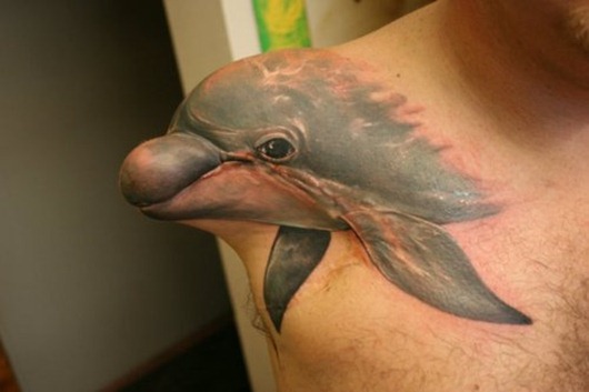 男生纹身海豚寓意图片